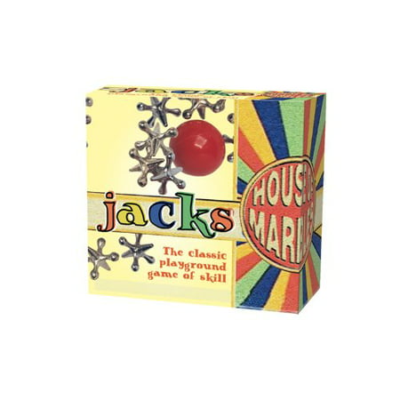 Jacks Game, An exciting playground game which everyone should play as a child. The set includes proper, solid metal jacks stars, a bouncy ball and a bag to take them.., By House of