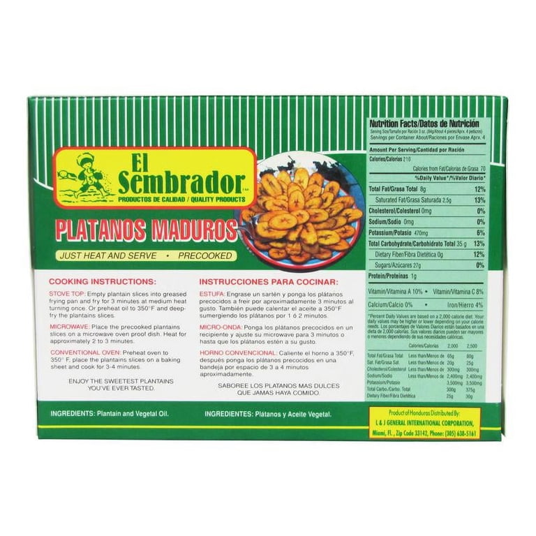 El Sembrador Sweet Plantains, 11 oz - Walmart.com