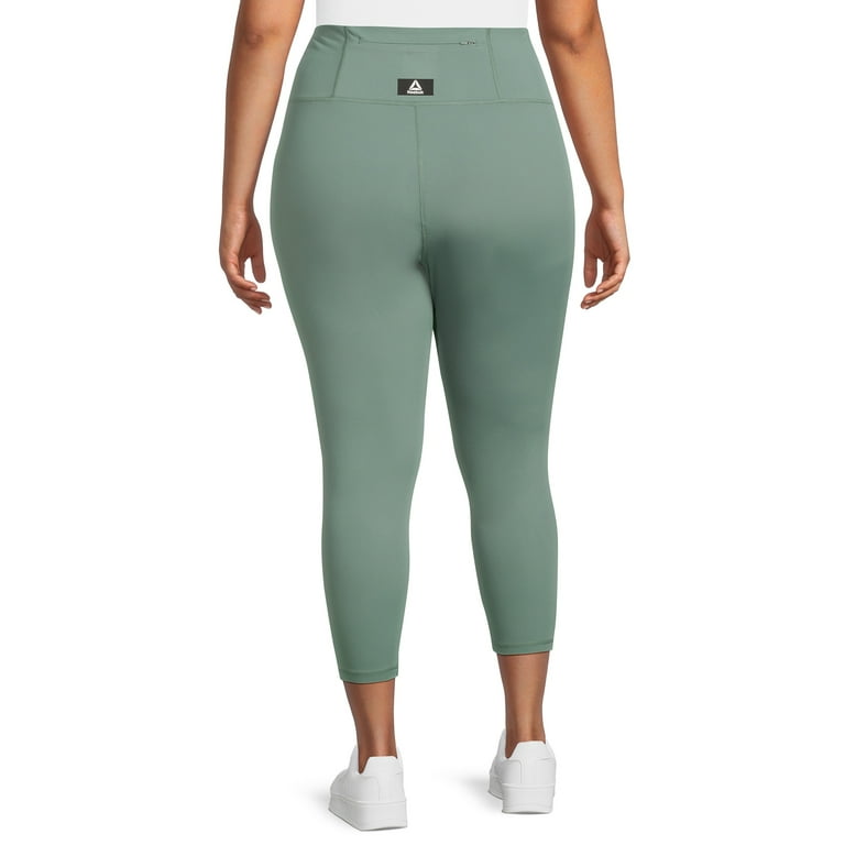 Reebok Women's Plus Size Activate High Rise 7/8 Leggings with Back