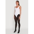 thumbnail image 4 of Womens Ribbed Knit Seamless Scoop Neck Sleeveless Bodysuit, 4 of 5