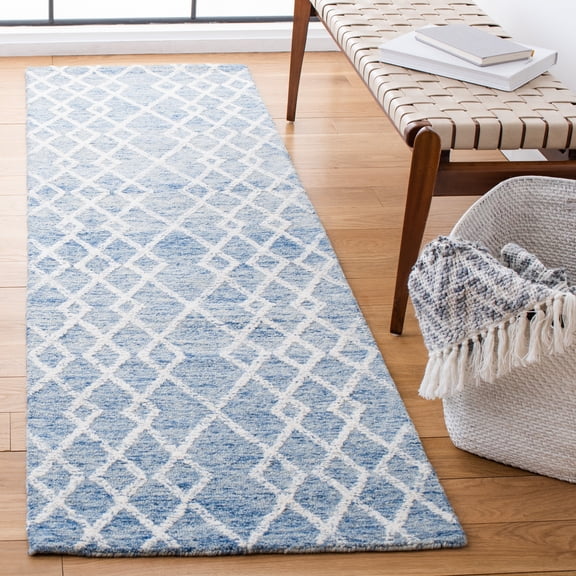 Safavieh Metro Jenny Diamond Runner Rug, Blue/Ivory, 2'3" x 8'