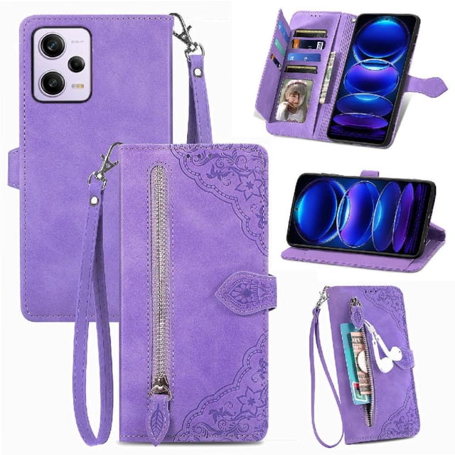 Funda billetera anti-golpes para GANGXUN Redmi Note 12 Pro , ideal para día a día y trabajo
