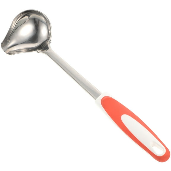 Milisten Ladell Spoons Sauce Ladle Orange Stainless Steel 1Pcs