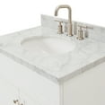 thumbnail image 3 of Ariel Hamlet 31 In. Oval Sink Vanity With 1.5 In. Carrara White Countertop In White, 3 of 10