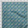 thumbnail image 3 of oneOone Cotton Jersey Light Mint Green Fabric Insect|Leaves & Lotus Floral Dress Material Fabric Print Fabric By The Yard 58 Inch Wide, 3 of 4