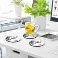 thumbnail image 7 of Cow Butterfly Drinks Coasters, Non-Scratch Cork Base Round Cups Mats for for Wooden Coffee Table, Cool Housewarming Gift for Home Decor, 7 of 7