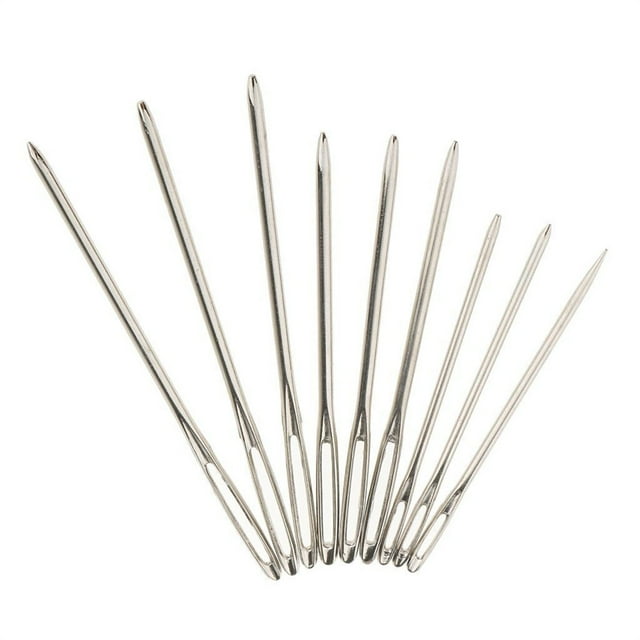 WIFKLSIIPG 8PCS Large Collapsible Embroidery Needle Stitchery Needles Hand Quilting Needles Tool Embroidery Hand Bead Needle Sewing Pin Blunt Needles Manual Stainless Steel