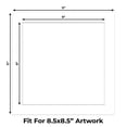 thumbnail image 2 of White Suede Picture Frame Mat for 11x11 Frames - Fits 9x9 Photos - 10 Mats, 2 of 7