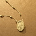 thumbnail image 5 of Ross-Simons Italian 18kt Gold Over Sterling Miraculous Medal Beaded Station Necklace, Women's, Adult, 5 of 6