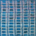 thumbnail image 1 of Ahgly Company Machine Washable Indoor Square Abstract Denim Blue Area Rugs, 3' Square, 1 of 7