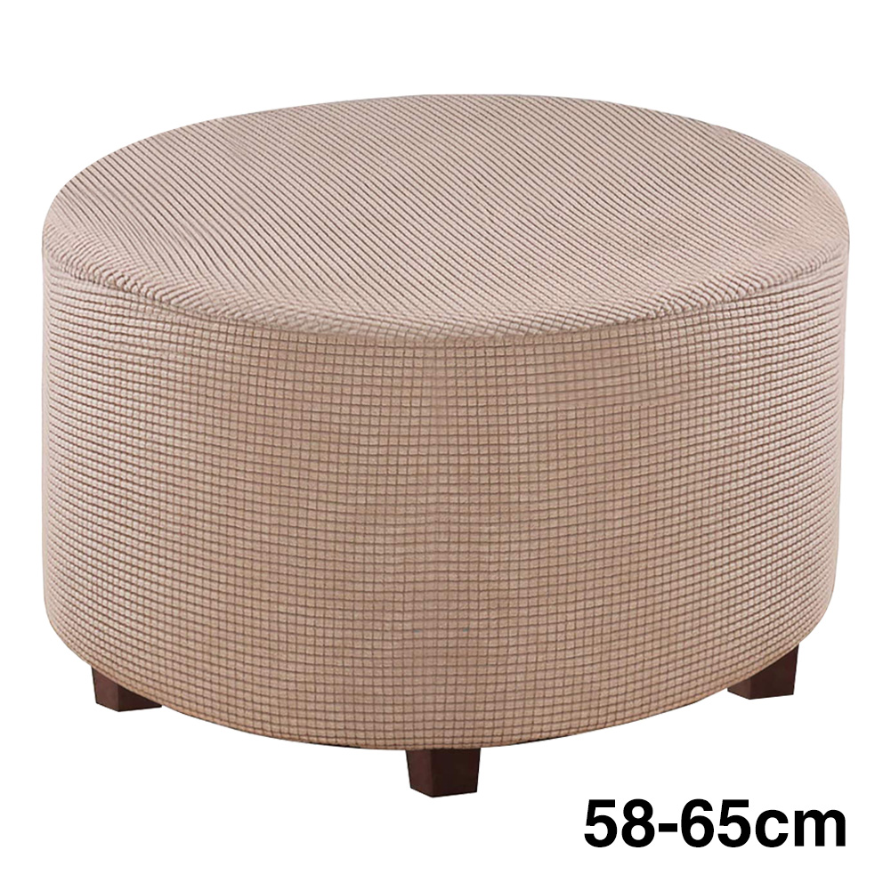 Multifunction Living Room Home Round Ottoman Slipcover Footstool or