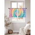 thumbnail image 5 of Sheer Curtains 45 Inches Long, Colorful Tie Dye Light Filtering Window Curtains for Living Room, Rainbow Ombre Abstract Pattern Art Rod Pocket Voile Sheer Curtain Drapes, 52"W x 45"L, 2 Panels, 5 of 8
