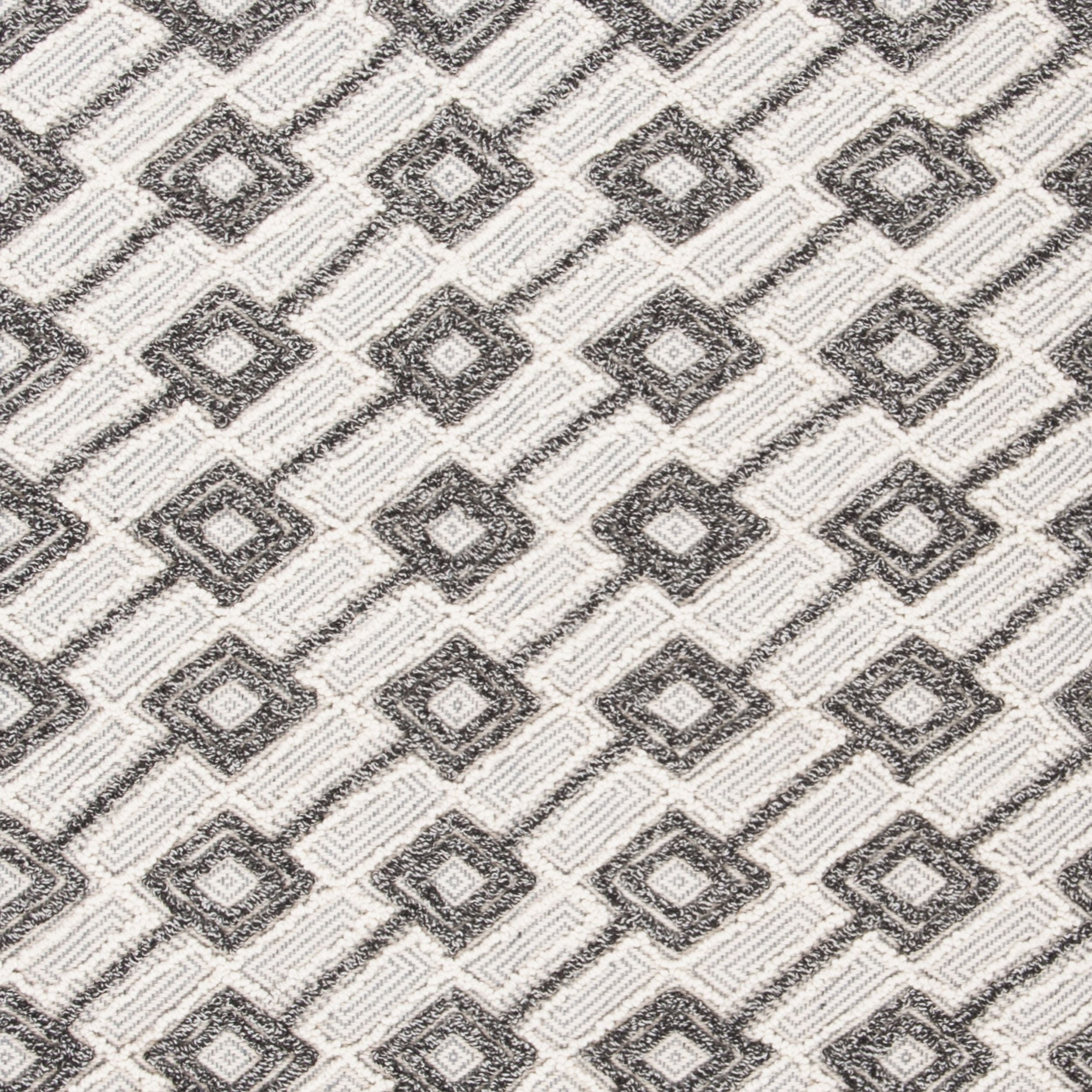 SAFAVIEH Trace Horatio Geometric Diamonds Area Rug, Grey/Beige, 5' x 8'