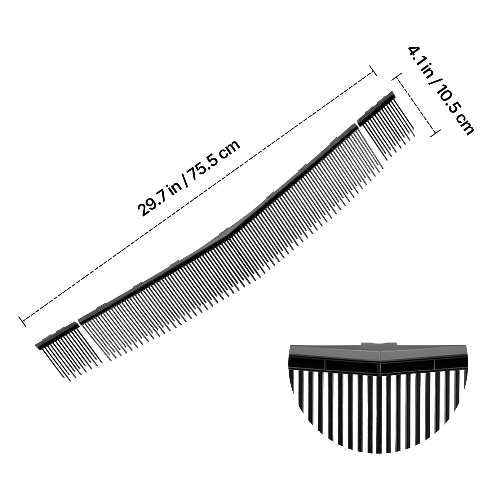 VEVOR 3 Packs Lawn Sweeper Brush Replacement, Compatible with VEVOR 30 in Lawn & Leaf Collector Sweepers, Yard Sweeper Brush Paddle with Durable V-Shaped Bristles for Easy Grass Leaf Cleanup