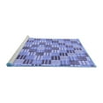 thumbnail image 2 of Ahgly Company Machine Washable Indoor Rectangle Abstract Blue Modern Area Rugs, 2' x 4', 2 of 4