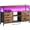47 inch/Rustic Brown, variant on Amadwell TV Stand with Power Outlets & LED Lights, 4 Drawer Dresser Entertainment Center, Media Console with Open Shelf
