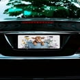 thumbnail image 7 of License Plate,Calf in Blue Tub with Flowers Decorative Front,Personalized Stainless Steel License Plate Cover For Men Women,12.2" X 6.2", 7 of 7