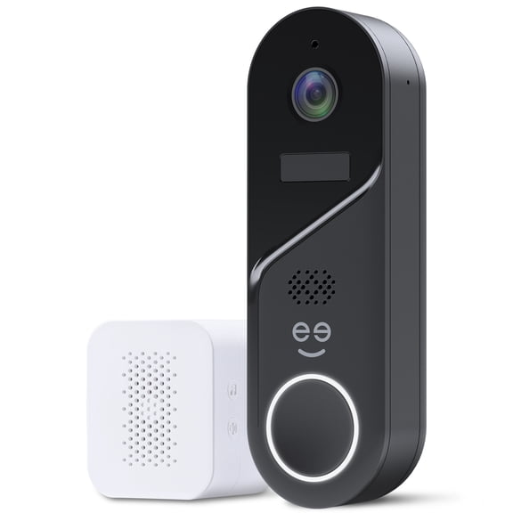 Geeni Halo Smart Doorbell Camera, 3MP HD, Battery or Wired, Night Vision