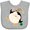AC-Heather Grey, variant on Inktastic Happy Christmas Penguin Boys or Girls Baby Bib