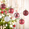 thumbnail image 2 of Lessmo 30 Pcs Boules de Noël Rouges pour Arbre de Noël, 6cm/2.37 Pouces Incassables Peinture & Décorations Suspendues en Plastique Scintillant, 2 of 3