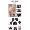 thumbnail image 3 of BIMEI 4PS Womens Hips and Butt Lifter Padded Panties Four Removable Butt Pads Enhancer Butt Lifting Body Shaper Boyshort Underwear Tummy Control,Mini Shorts,Black,6XL, 3 of 7