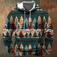 thumbnail image 3 of Sudadera con capucha para hombre con estampado 3D de árbol de Navidad y Papá Noel de finales de 2023, sudadera con capucha extragrande para ocio festivo, 3 of 5