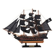 Wooden Captain Kidd's Black Falcon Black Sails Limited Model Pirate Ship 15"
