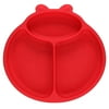 Sage Spoonfuls Ladybug Silicone Plate for Toddlers, Babies, Baby-Led Weaning, 100% Silicone, Plates Stay Put Strong Suction Base, Divided Compartments, Microwave & Oven Safe, Dishwasher Safe, BPA Free
