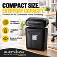 thumbnail image 5 of QUESTLEMON 8-Sheet Cross Cut Paper Shredder and Credit Card Shredder with 4Gal Bin for Home Use, 5 of 9