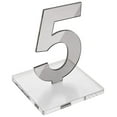 thumbnail image 5 of OnDisplay Luxe Laser Cut Mirrored Acrylic Wedding/Party/Event Table Numbers (Silver, 11-15), 5 of 5