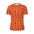 thumbnail image 5 of Wukai A Big Hot Dog Print Men's Short-Sleeved Mesh T-Shirt,Quick-Dry Short Sleeve Workout T-Shirt-X-Small, 5 of 8