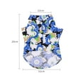 thumbnail image 5 of SPRING PARK Dog Clothes Pet Clothing Hawaii Summer Beach Chrysanthemum Printing T-shirt Turndown Collar Pet Blouse for Small Dogs Cats, 5 of 7