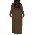 thumbnail image 2 of Fangasis Ladies Tracksuit Plus Size Tank Top+Cardigan+Pant Set Long Sleeve 3 Piece Ouftis Women Warm Casual Suit Comfy Travel Brown 2XL, 2 of 3