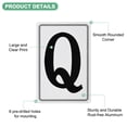 thumbnail image 2 of Uxcell Aluminum Letter Sign Q, 11.8 Inch House Numbers and Metal Letters, Parking Spot Letter Signs, Metal Letter Wall Decor [Black Text On White], 2 of 8