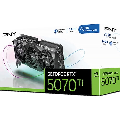 PNY VCG5070T16TFXPB1 NVIDIA GeForce RTX 5070 Ti Triple Fan Graphic