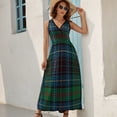 thumbnail image 5 of Seamless Tartan Black Green Plaid Check Pattern Dress Fashion Boho Beach Long Dresses Female Party Printed Maxi Dress, 5 of 9