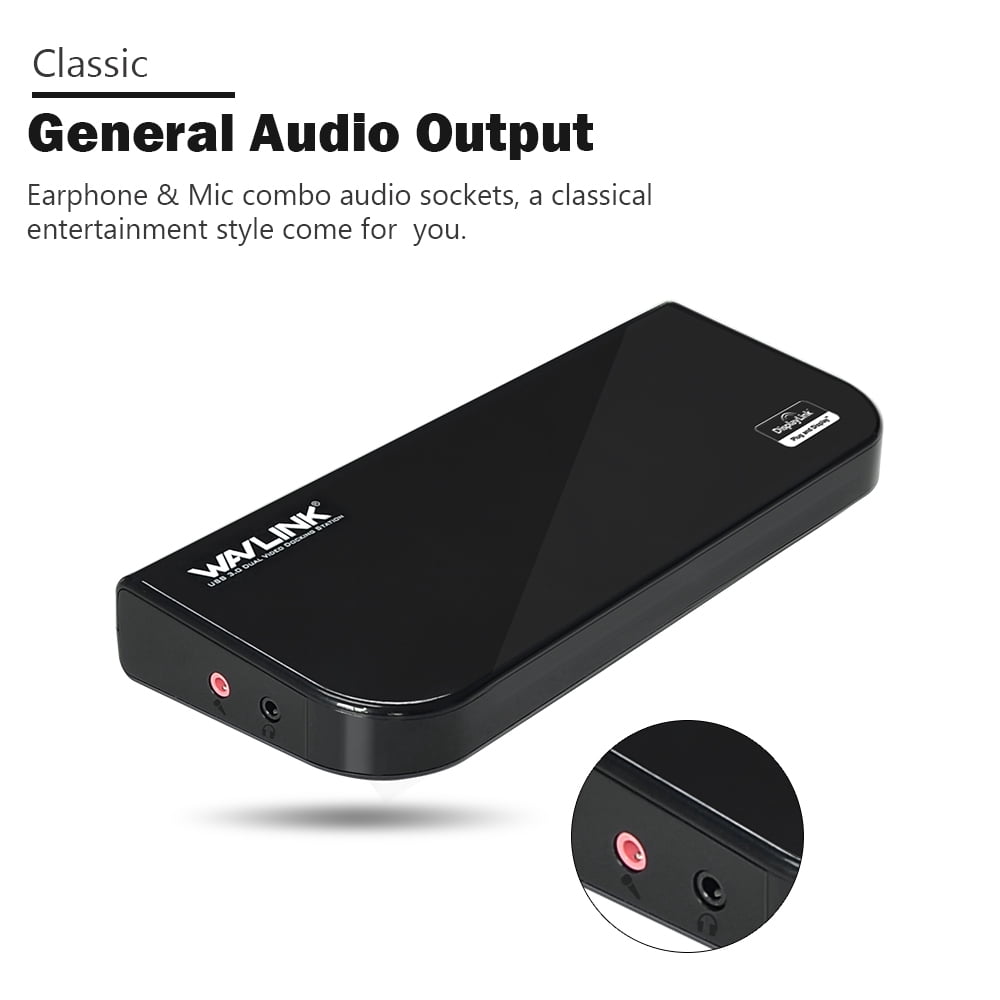 WAVLINK 1080P Laptop Docking Station, USB to HDMI/DVI/VGA  Dock with Gigabit Ethernet, 6 USB Port, Compatible with MacBook Neo