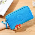 thumbnail image 1 of Lady‘s Zipper Purse Wristband Wallet with 3 Main Pocket 16.5*10*5cm Canvas Handbag for Cell Phone Banknote Coin Solid, 1 of 7