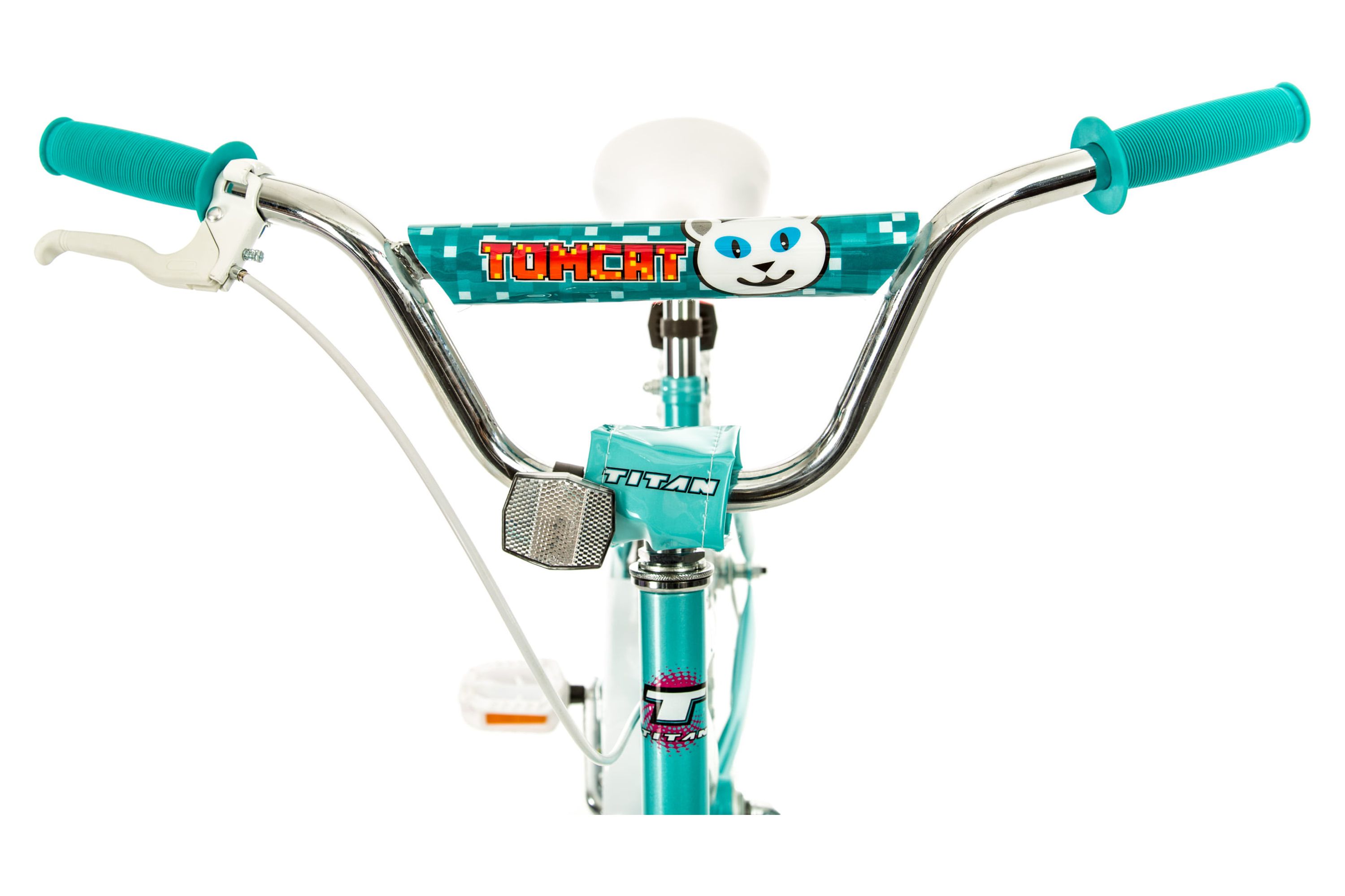Titan 20 In. Tomcat Girls BMX Bike with Pads, Teal Blue - image 4 of 5