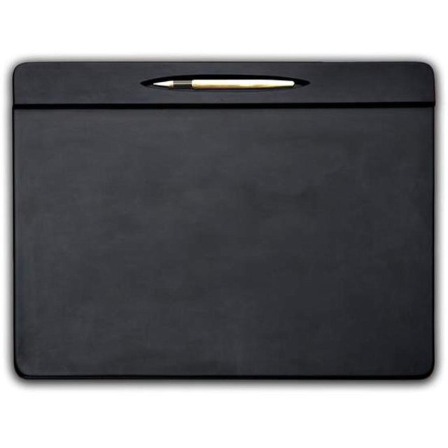 Dacasso Coussin de Table de Conférence en Cuir Noir avec Porte-Plume, 17 par 14 Pouces
