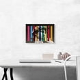 thumbnail image 2 of ARTCANVAS Modern Michelangelo Face with Color Stripes Canvas Art Print - Size: 18" x 12" (1.50" Deep), 2 of 9