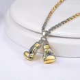 thumbnail image 2 of Collar con colgante de guante de boxeo de plata 925 yuxing 22 pulgadas oro, 2 of 4