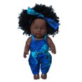 thumbnail image 2 of XWSHYW Juguetes para Niños Pequeños Juguete Lindo Del Bebé Del Vinilo de La Falda 12Inch Del Cordón Del Pelo Rizado Negro Del Bebé, 2 of 4