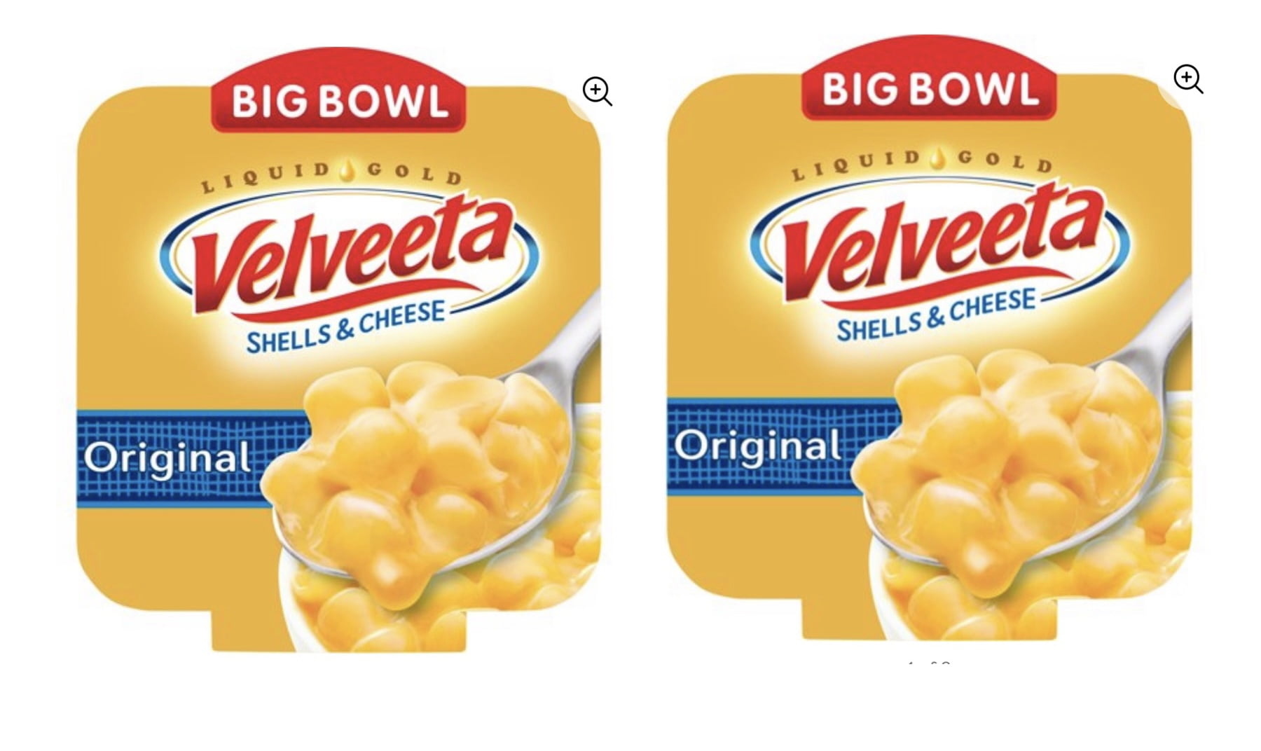 Velveeta Shells & Cheese Original Big Bowl Microwaveable Meal, 5 oz Tray  (Pack of 2)