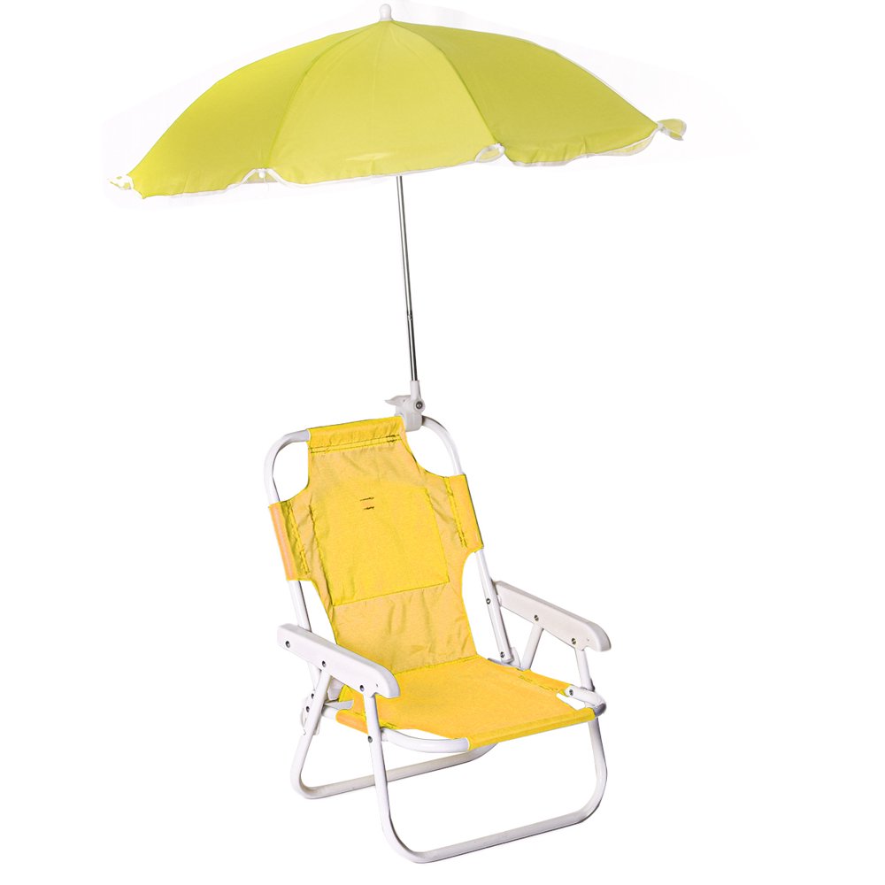 Kids Beach Chair, Outdoor Folding Chairs, with Removable Beach Umbrella