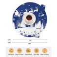 thumbnail image 6 of 15 Inch Round Placemats Set of 6, Navy Blue Christmas Non Slip Heat Insulation PP Table Mats, Xmas Elk Tree Snowflake Forest Washable Place Mats for Kitchen Dining Party Table Decor, 6 of 7