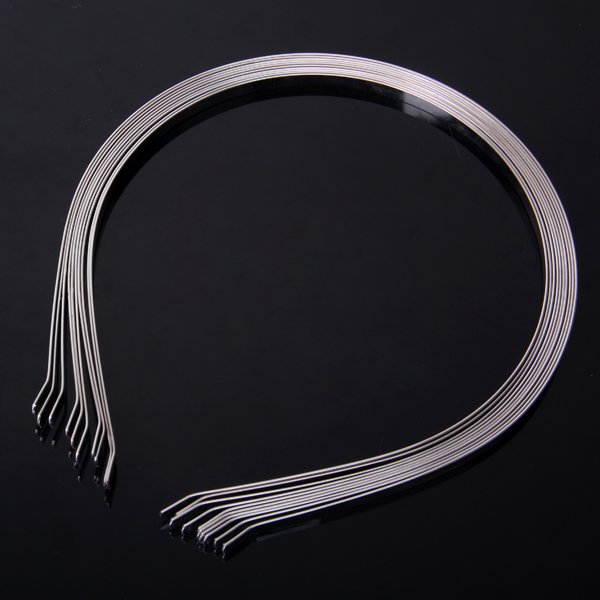 10 Uds. Diademas de Metal lisas en blanco de 5mm, accesorios para el cabello, artesanía DIY Salvador venda