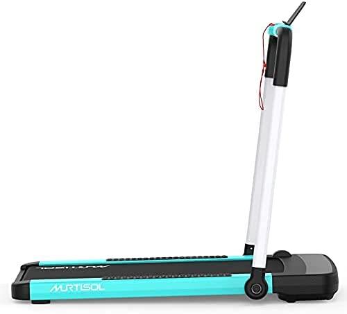 MURTISOL 2 in 1 Folding Treadmill, 2.25HP Under Desk Electric Treadmill