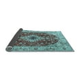 thumbnail image 2 of Ahgly Company Indoor Square Medallion Light Blue Traditional Area Rugs, 7' Square, 2 of 4