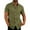 10#Army Green, variant on Basic Mens Short Sleeve Cotton Linen Shirt Button Up Turn Down Collar Casual Summer Beach Vacation Breathable Solid Shirt Gray 3XL